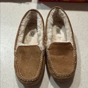 UGG Tan Suede Loafers with Plush Lining